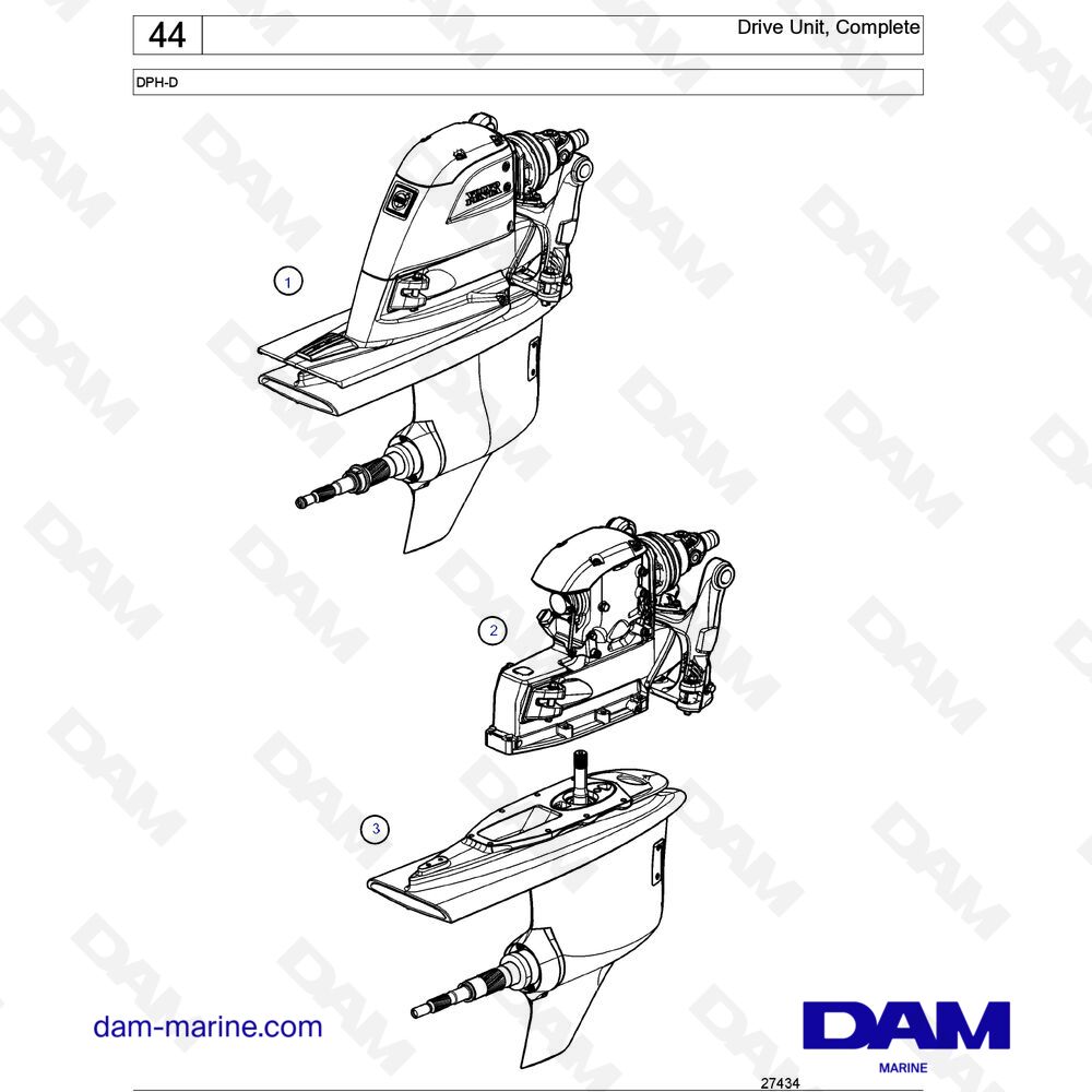 Parts And Exploded Views For Volvo Penta Dph D Drive Unit